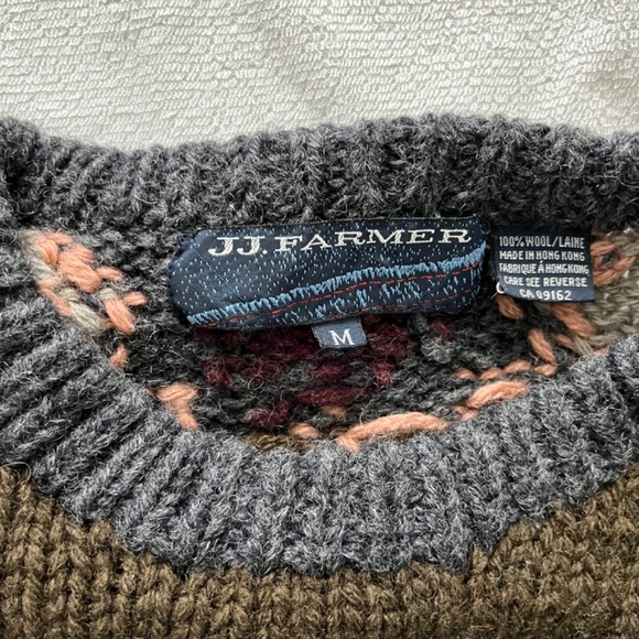 JJ. Farmer vintage 90’s - 100% wool sweater sz M - Picture 2 of 3